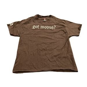 Hanes Mens Brown got moose? Have You Seen A Dietitian Lately? T-shirt Size XL
